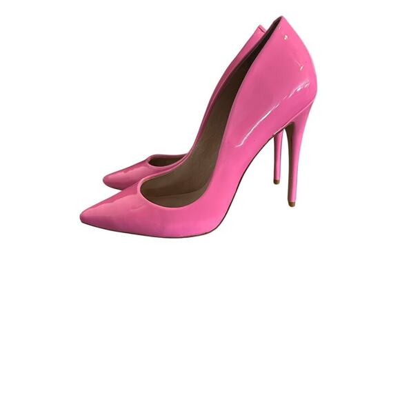 Steve Madden Women's Pink Daisie Patent Leather Heels Size 7.5 Bubblegum Barbie - Picture 5 of 8